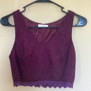 Lush, rich purple crop top. XS